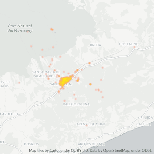 08470 Mapa de calor de densidad empresarial