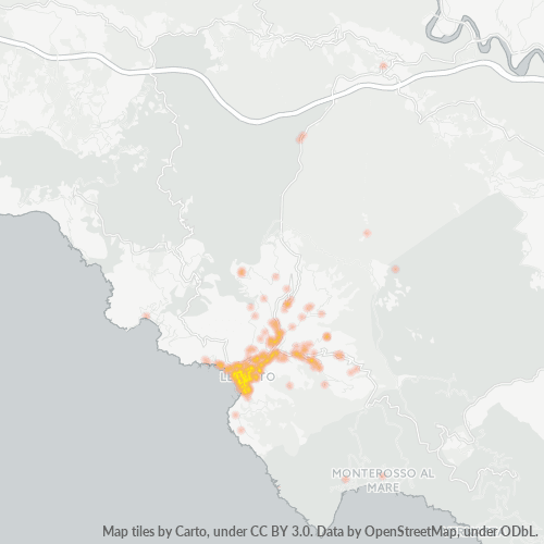 Mappa di calore per cap 19015