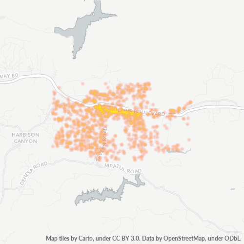 91901 Business Density Heatmap