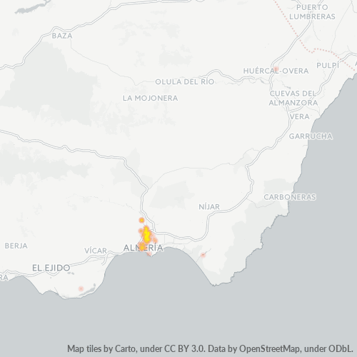 Mapa de calor para código postal 04230