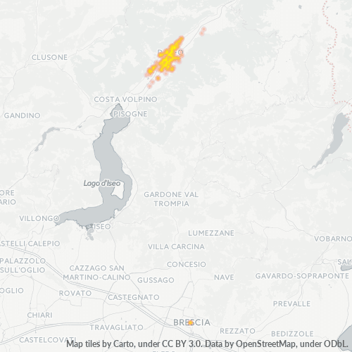 Mappa di calore per cap 25047