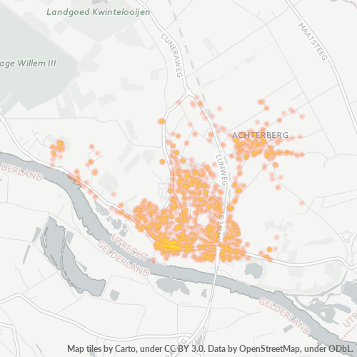 Heatmap voor postcode 3911