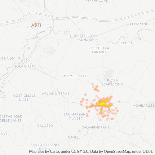 Mappa di calore per cap 14049