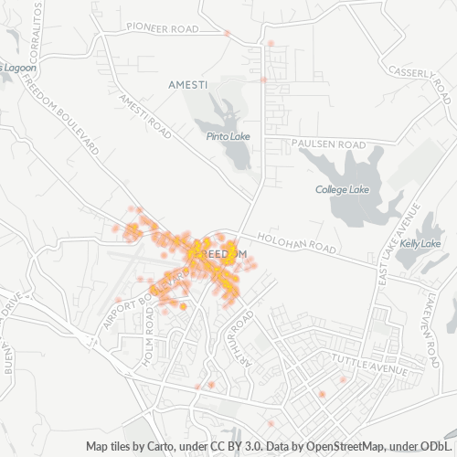 95019 Business Density Heatmap