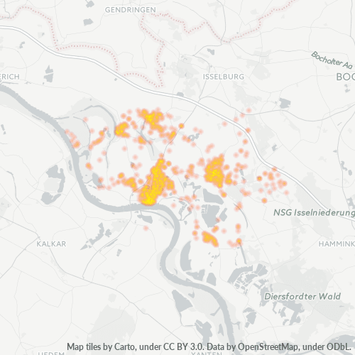 Heatmap für plz 46459