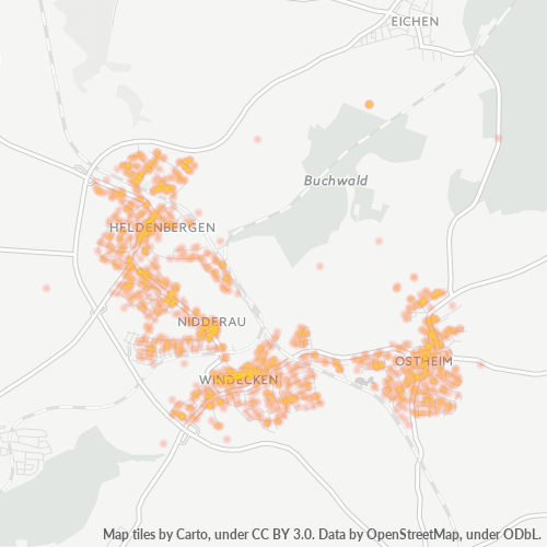 Heatmap für plz 61130