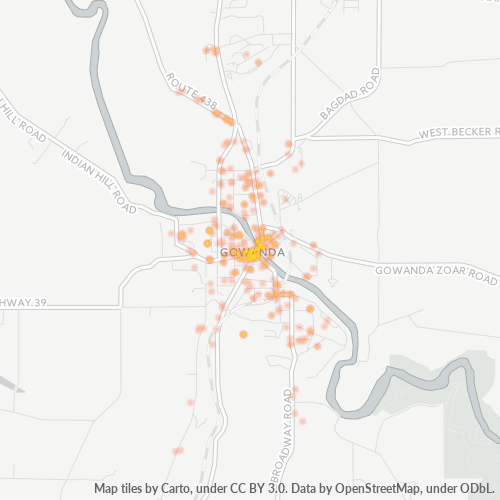 14070 Business Density Heatmap