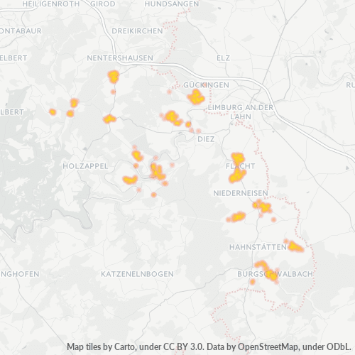 Heatmap für plz 65558