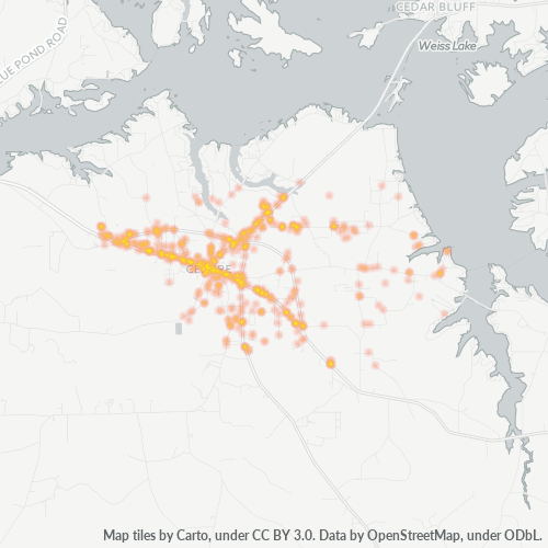 35960 Business Density Heatmap