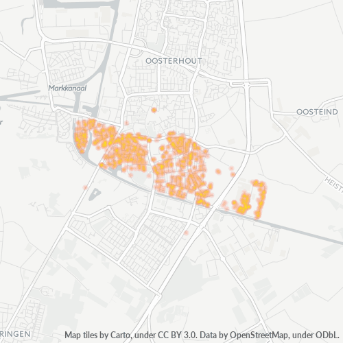 Heatmap voor postcode 4902