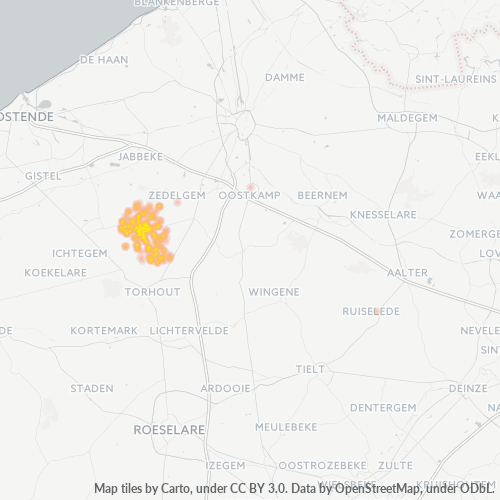 Heatmap voor postcode 8211