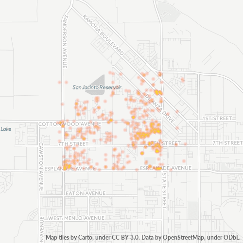 92582 Business Density Heatmap