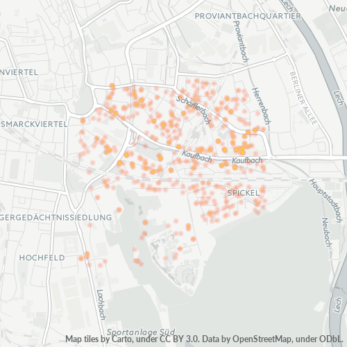 Heatmap für plz 86161