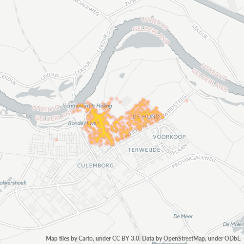 Heatmap voor postcode 4101