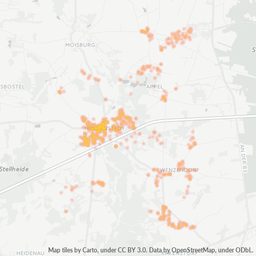 Heatmap für plz 21279