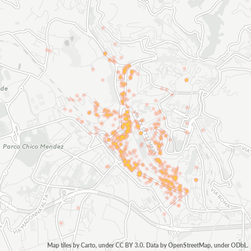 Mappa di calore per cap 06124
