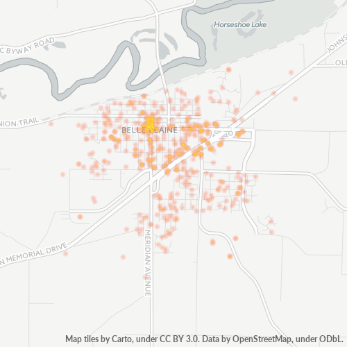 56011 Business Density Heatmap