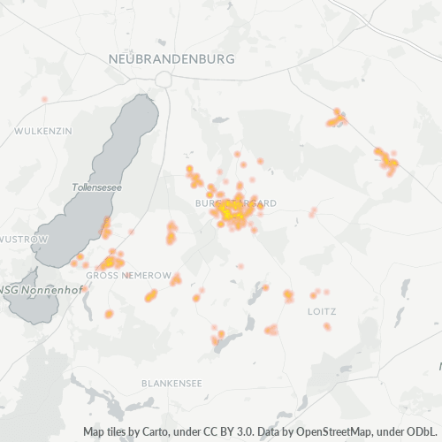 Heatmap für plz 17094