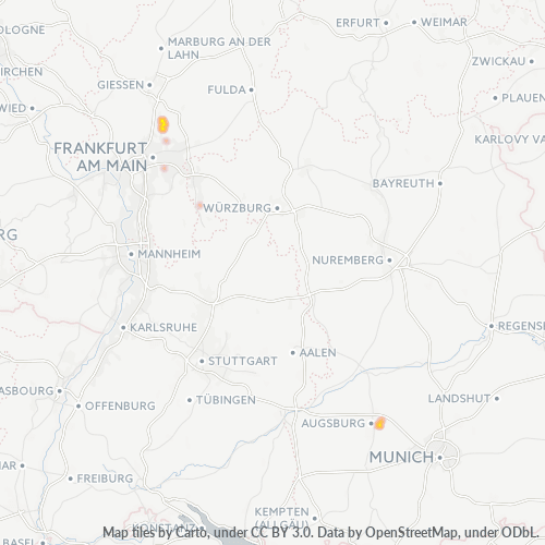 Heatmap für plz 61169