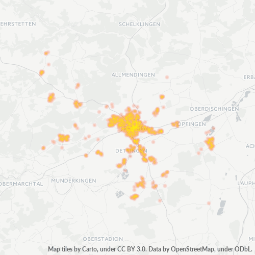 Heatmap für plz 89584