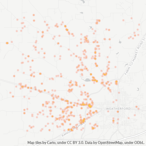 76088 Business Density Heatmap