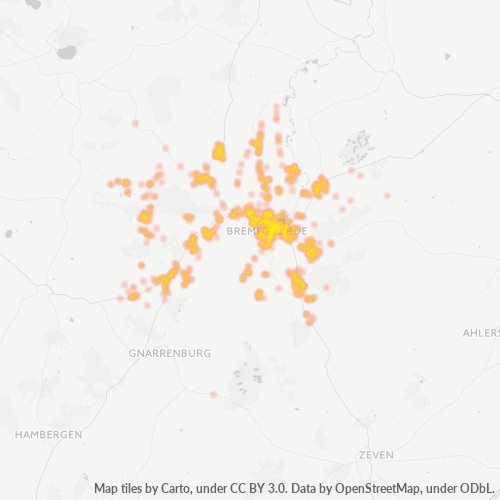 Heatmap für plz 27432