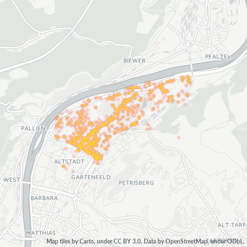 Heatmap für plz 54292