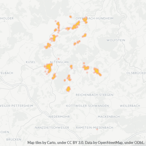 Heatmap für plz 66887