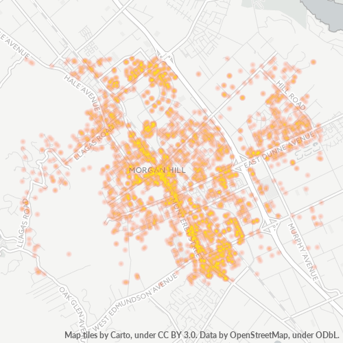 95037 Business Density Heatmap
