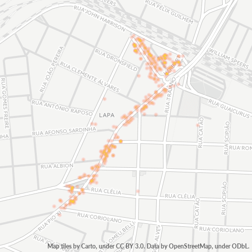 05072-000 Mapa de calor de densidad empresarial