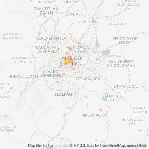 06040 Mapa de calor de densidad empresarial
