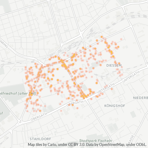 Heatmap für plz 47805
