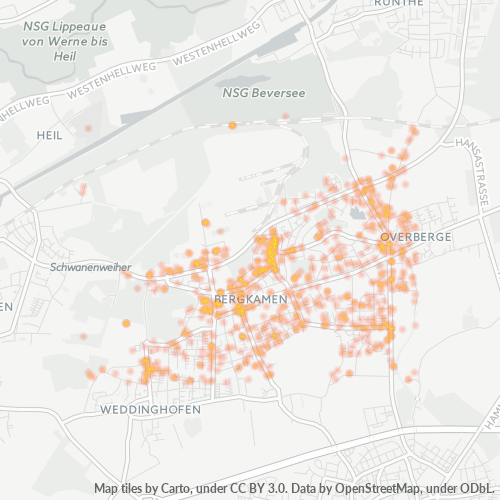 59192 Standortdichte-Heatmap