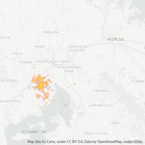 Mappa di calore per cap 51019