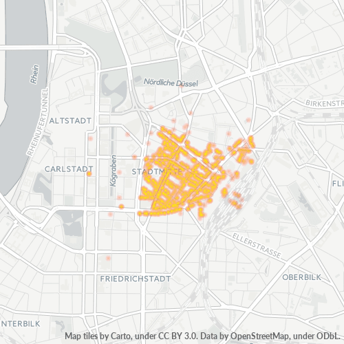 Heatmap für plz 40210