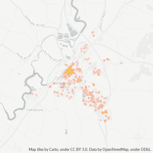 NG24 Business Density Heatmap
