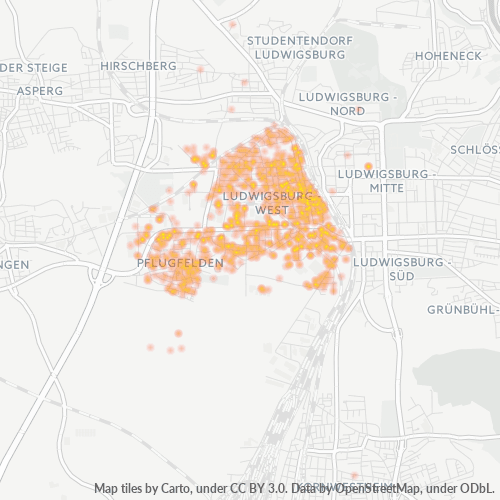 Heatmap für plz 71636