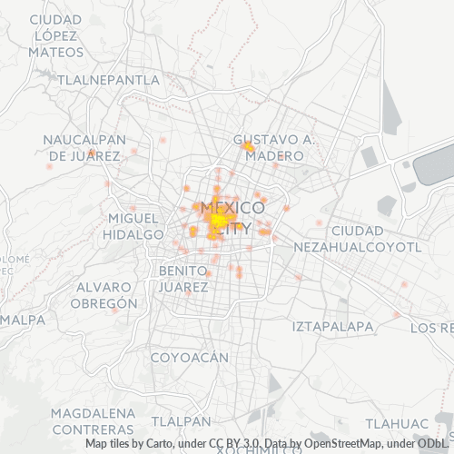06080 Mapa de calor de densidad empresarial