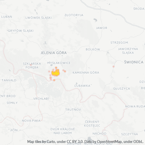 58-540 Mapa intensywności działalności gospodarczej