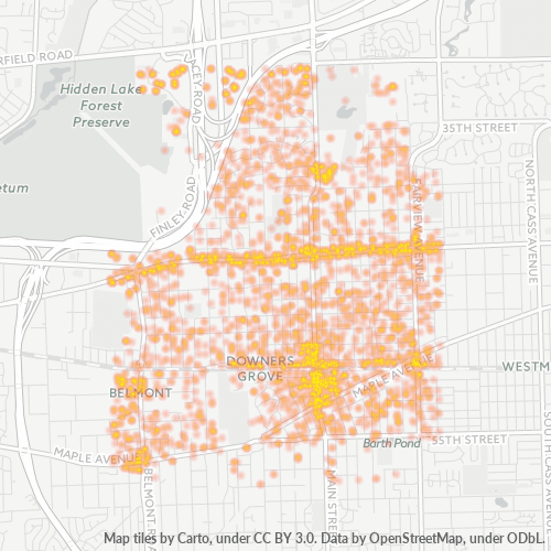 60515 Business Density Heatmap