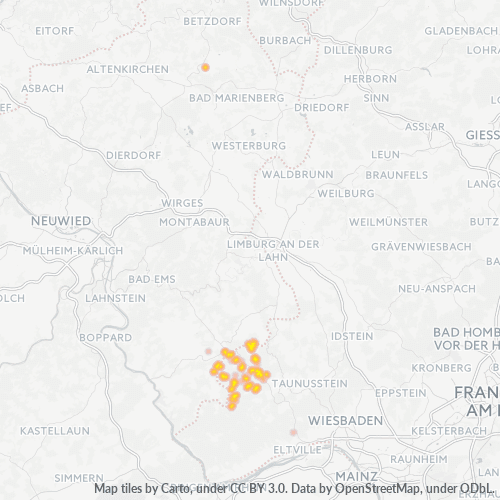 Heatmap für plz 65321