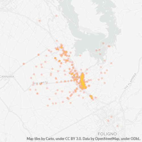 Mappa di calore per cap 06038