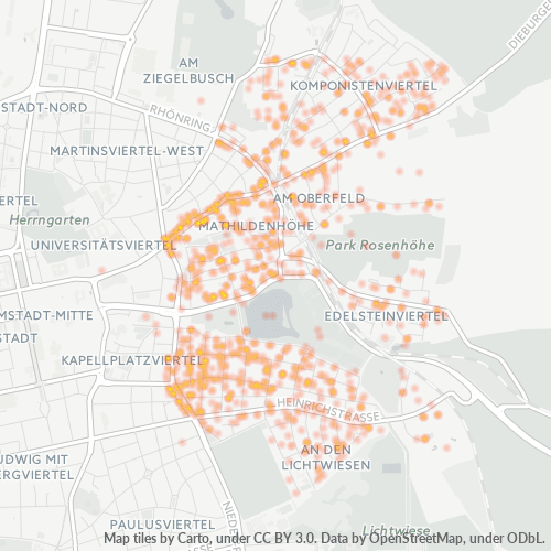 Heatmap für plz 64287