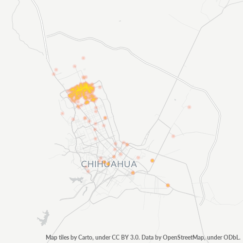 31136 Mapa de calor de densidad empresarial
