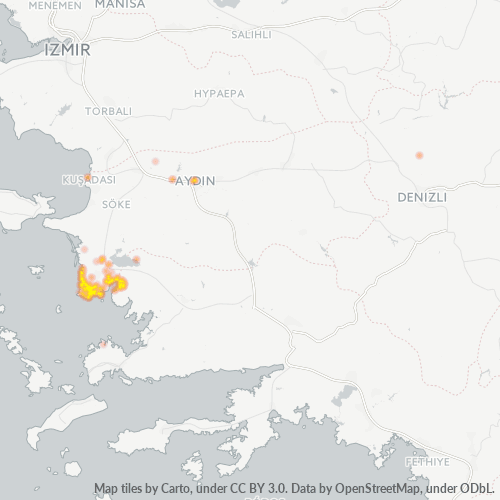 posta kodu 09270 için yoğunluk haritası