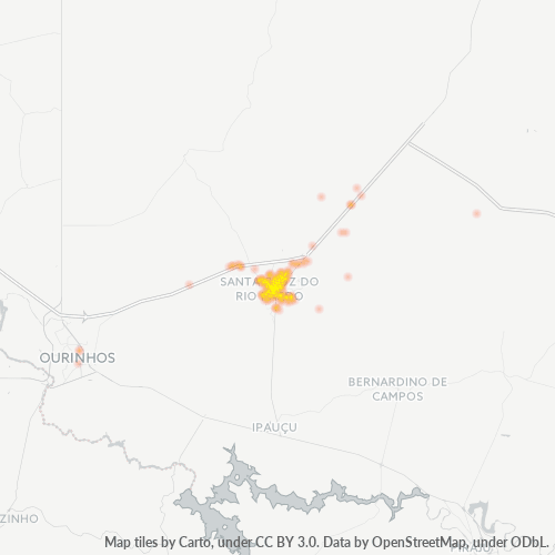 18900-000 Mapa de calor de densidad empresarial