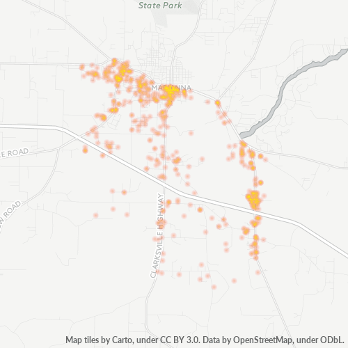 32448 Business Density Heatmap