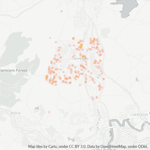 NP44 Business Density Heatmap