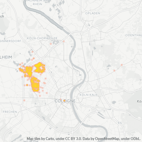 Heatmap für plz 50829