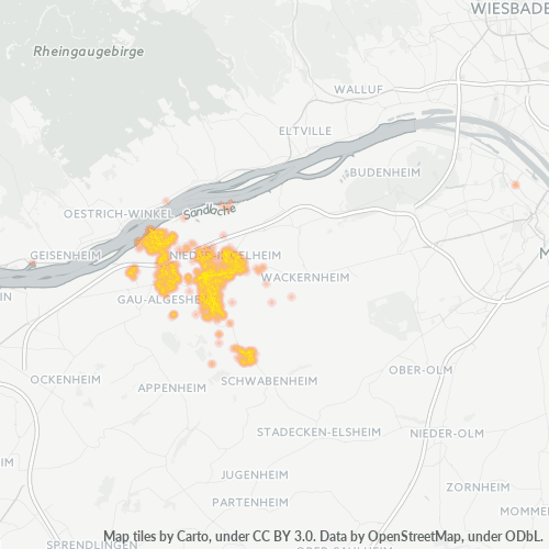 Heatmap für plz 55218